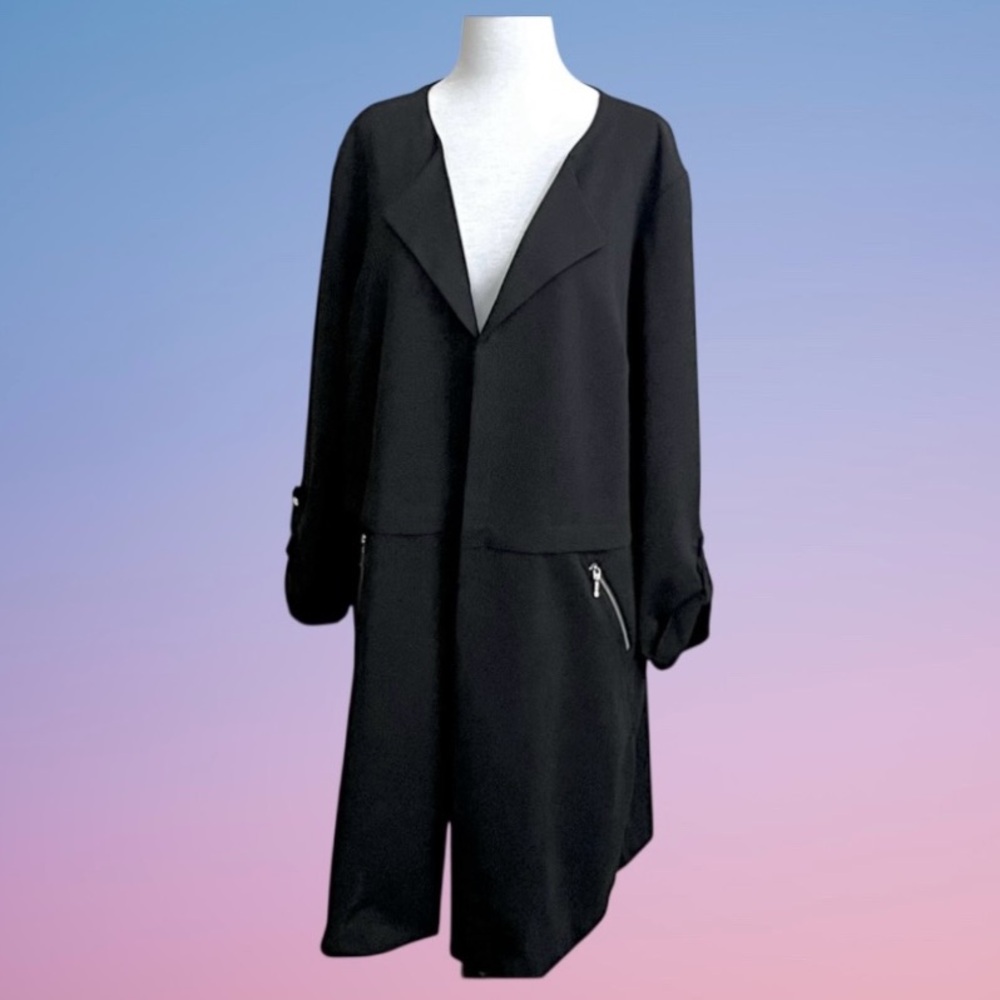 SOHO Women’s Stylish Black Lightweight Jacket Size XL Zipper Accents